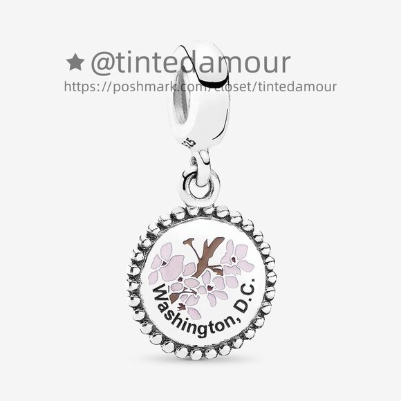 Pandora Washington, D.C. Cherry Blossom Dangle Charm - Picture 1 of 2